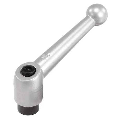 Kipp Adjustable Handle, Size: 2 5/16-18 Zinc, Silver Metallic, Comp: Steel K0116.2A33