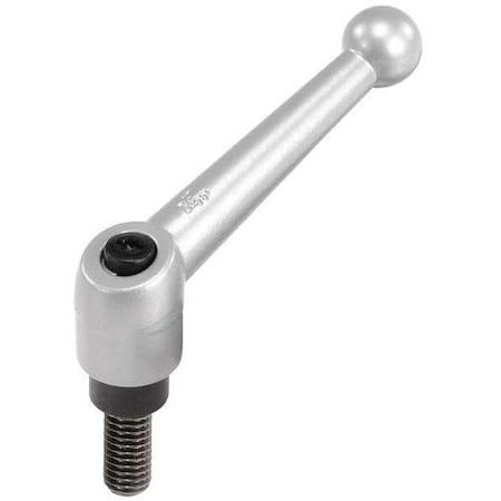 Kipp Adjustable Handle,  Size: 5 M16X45 Zinc,  Silver Metallic,  Comp: Steel K0116.5163X45