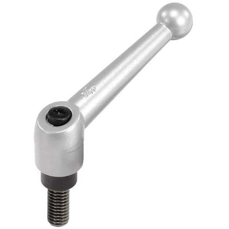 KIPP Adjustable Handle, Size: 2 M08X45 Zinc, Silver Metallic, Comp: Steel K0116.2083X45