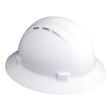 Deltaplus Hard Hat, Americana, Polyethylene, 4 Point Ratchet, Type 1, Class C, White WEL19431WH