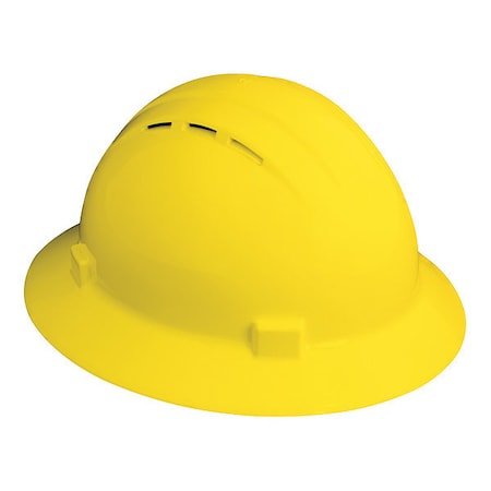 Deltaplus Hard Hat, Americana, Polyethylene, 4 Point Pinlock, Type 1, Class C, Yellow WEL19332YE