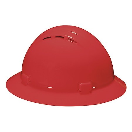Deltaplus Hard Hat, Americana, Polyethylene, 4 Point Ratchet, Type 1, Class C, Red WEL19434RE