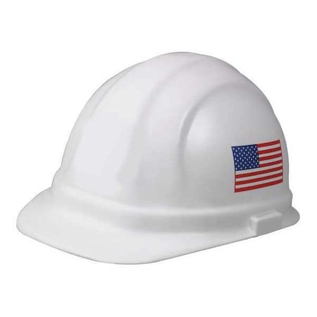 Deltaplus Hard Hat, Omega II, Polyethylene, 6 Point Ratchet, Type 1, Class E, White WEL19950