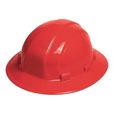 Deltaplus Hard Hat, Omega II, Polyethylene, 6 Point Ratchet, Type 1, Class E, Red WEL19914RE