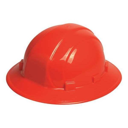 Deltaplus Hard Hat, Omega II, Polyethylene, 6 Point Ratchet, Type 1, Class E, Hi-Vis Orange WEL19923HO