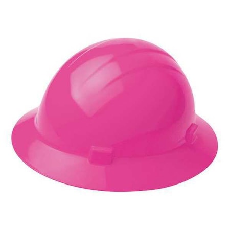 Deltaplus Hard Hat, Americana, Polyethylene, 4 Point Ratchet, Type 1, Class E, Hi-Vis Pink WEL19199HP
