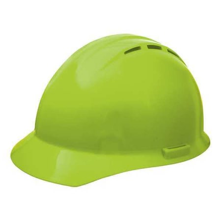 Deltaplus Hard Hat, Americana, Polyethylene, 4 Point Ratchet, Type 1, Class C, Hi-Vis Lime WEL19450HL