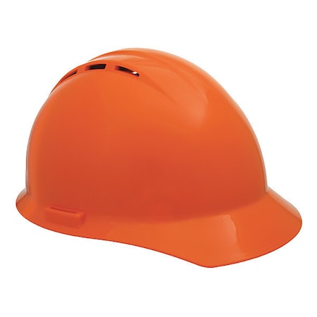 Deltaplus Hard Hat, Americana, Polyethylene, 4 Point Ratchet, Type 1, Class C, Hi-Vis Orange WEL19455HO