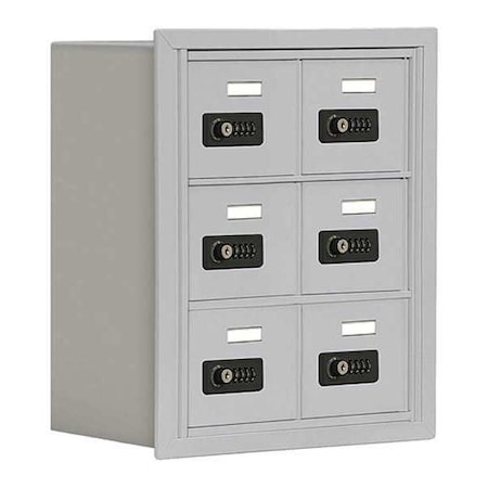 Salsbury Industries 16 1/4 in W, 8 3/4 in (2) Wide, (6) Openings 19038-06ARC