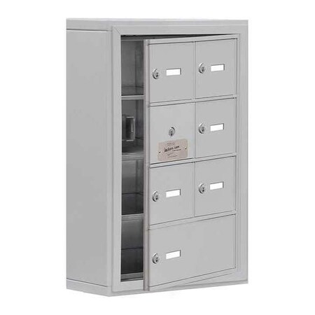 Salsbury Industries 6 1/4 in D, (2) Wide, (6) Openings Silver 19145-07ASK