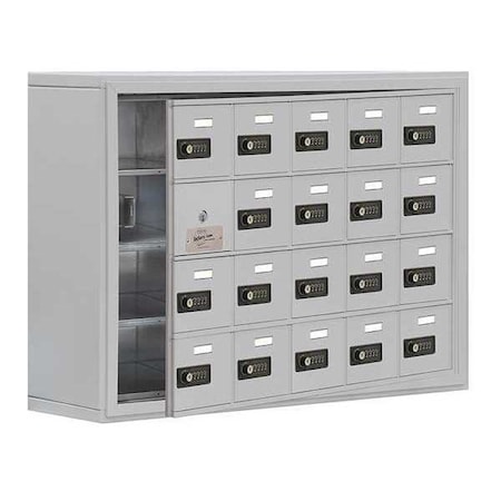 Salsbury Industries 25 1/2 in (5) Wide, (19) Openings, Silver 19148-20ASC