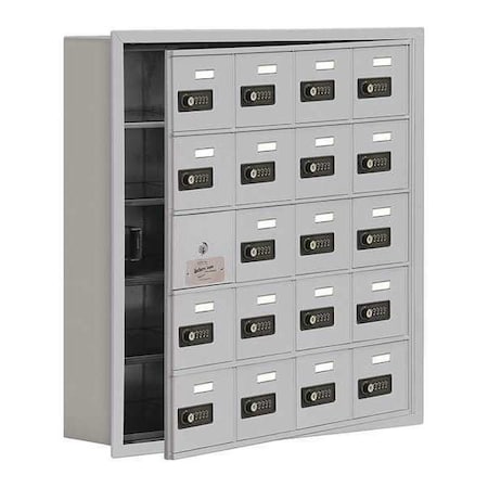 Salsbury Industries 29 1/4 in (4) Wide, (19) Openings, Silver 19155-20ARC