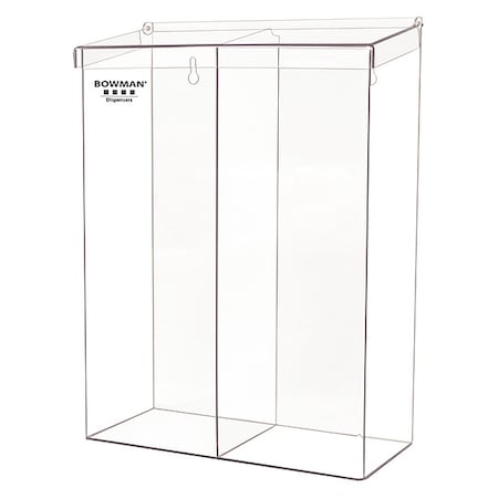 Bowman Dispensers Protection Dispenser, PETG, , Clear , 17 in H x 12 5/8 in W x 5 3/4 in D BK212-0111