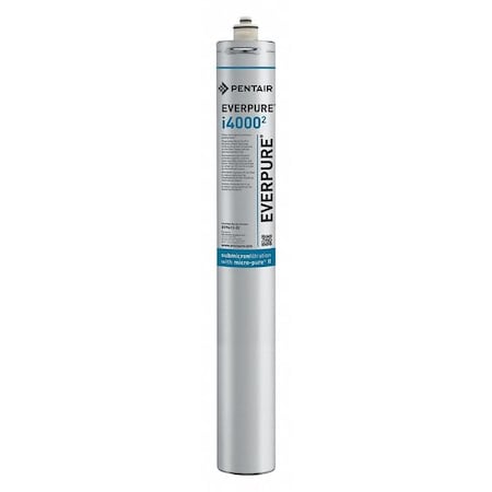 Pentair Everpure Quick Connect Filter, 1.7 gpm, 0.5 Micron, 3-1/4" O.D., 25 in H EV961232-75