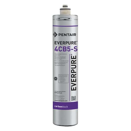 Pentair Everpure Quick Connect Filter, 1.7 gpm, 5 Micron, 3-1/4" O.D., 14 1/2 in H EV961721-75