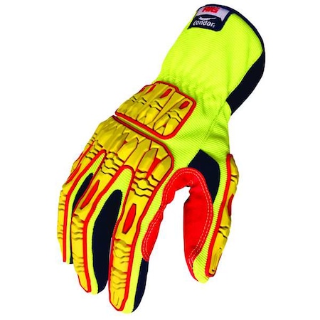 Condor Impact Gloves, Size 2XL, Yellow, PR 53GN02