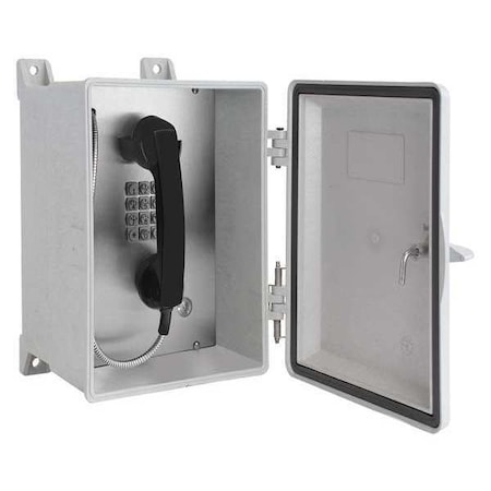 Hubbell Gai-Tronics Telephone, Analog, Gray, Surface Mount 354-001ACSK