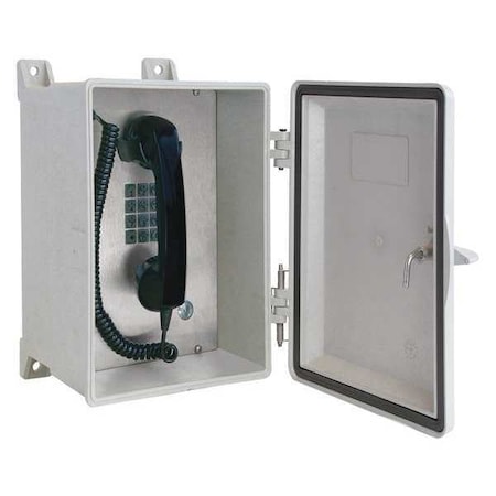 Hubbell Gai-Tronics Telephone, Analog, Gray, Surface Mount 354-001H1SK