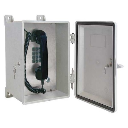 Hubbell Gai-Tronics Telephone, Analog, Gray, Surface Mount 354-001LDSK