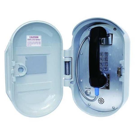 Hubbell Gai-Tronics Telephone, Analog, Gray, Surface Mount 226-005