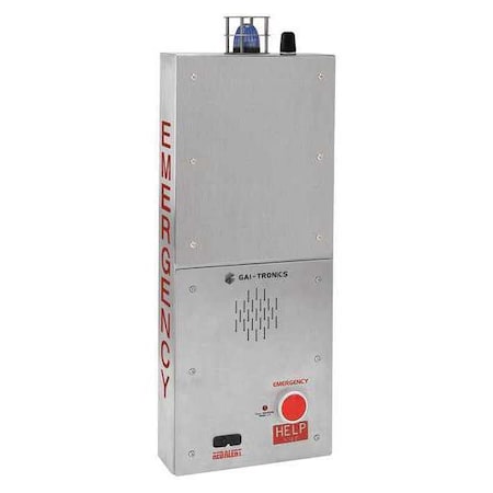 Hubbell Gai-Tronics Emergency Phone Tower, Silver, Wall Mount 239WM-002