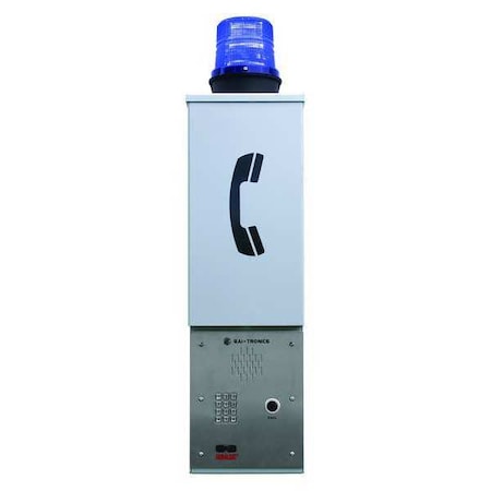 Hubbell Gai-Tronics Emergency Phone Tower, Silver, Wall Mount 240WM-002