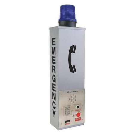 Hubbell Gai-Tronics Emergency Phone Tower, Silver, Wall Mount 241WM-002