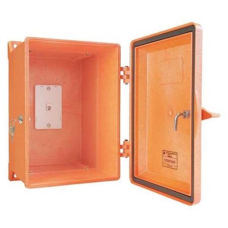 Hubbell Gai-Tronics Weatherproof Phone Enclosure, Orange, 15"H 255-003ORLD