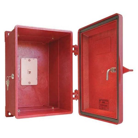 Hubbell Gai-Tronics Weatherproof Phone Enclosure, Red, 15"H 255-003RDLD