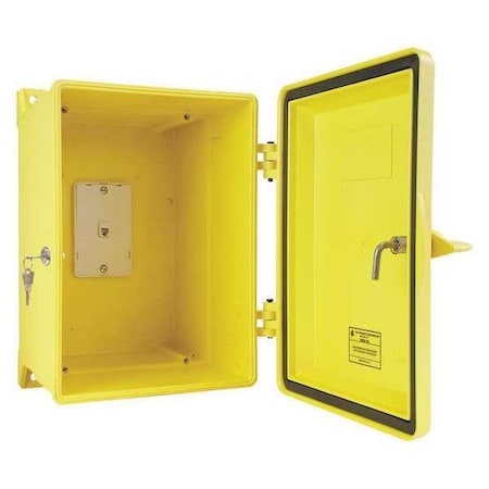 Hubbell Gai-Tronics Weatherproof Phone Enclosure, Yellow, 15"H 255-003YLLD
