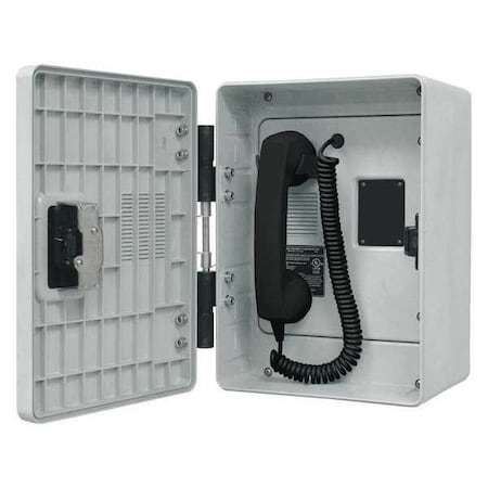 Hubbell Gai-Tronics Autodial Telephone, Analog, Gray 257-001H1SK