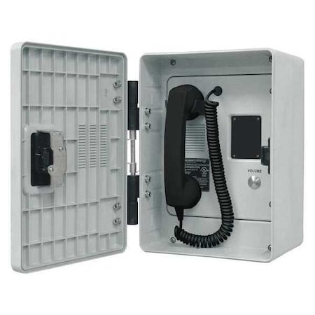 Hubbell Gai-Tronics Autodial Telephone, Analog, Gray 257-005SK