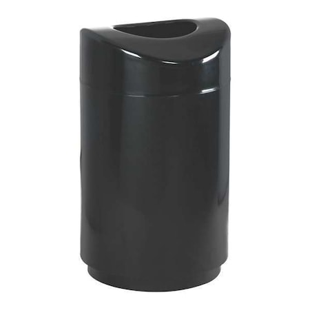 Rubbermaid Commercial Eclipse 30 gal Round Indoor Metal Can, Black, None, Steel, Not Applicable FGR2030EPLBK