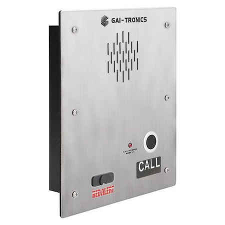 Hubbell Gai-Tronics Autodial Telephone, Analog, Silver 397-001AD