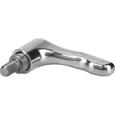 KIPP Adjustable Handle, Size: 2 M10X50, Zinc High-Gloss Chromed, Comp: Stainless Steel K0123.2106X50