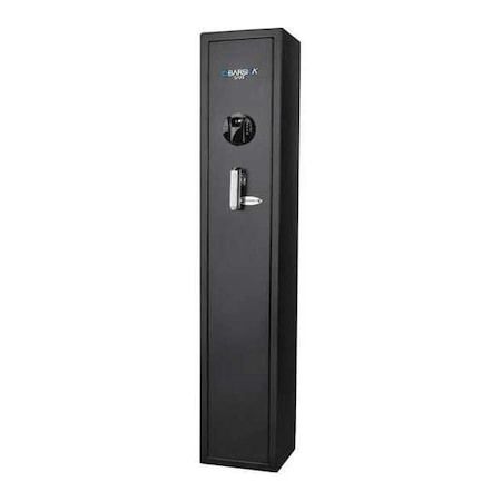 Barska Rifle & Gun Safe, Biometric Lock, 66 lbs, 1.8 cu ft, Not Rated, (4) Rifles AX12760