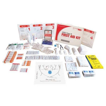 Zoro Select First Aid Kit and Housing, Metal 207 Components, 50 People Served 9999-2165