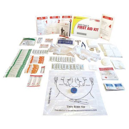 Zoro Select First Aid Kit and Housing, Metal 86 Components, 25 People Served 9999-2155