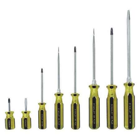 STANLEY Screwdriver Set, 8 pcs, Acetate Handle 66-158-A