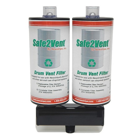 Newstripe Dual Carbon filter, w/ Check Ball 10004722