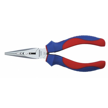 Westward 6 in Needle Nose Plier, Side Cutter Ergonomic Handle 53JW95