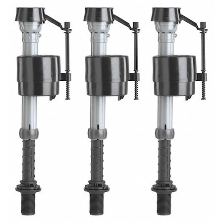 Fluidmaster Universal Anit-Siphon Fill Valve Kit, 7.6 in x 3.4 in x 13.5 in, Plastic, Gray, PK 3 400ACN3P2G