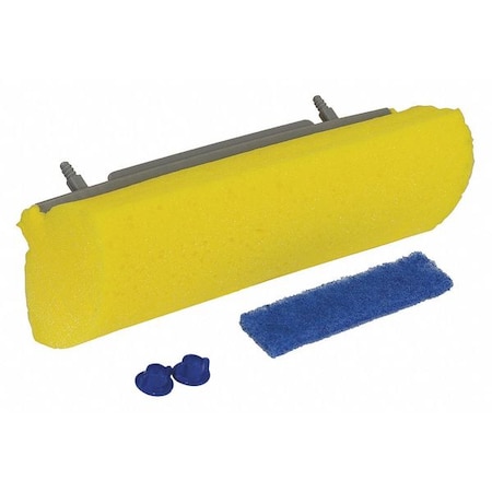 Quickie Roller Mop Refill, 3-1/4" L, Yellow 553RM