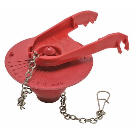 Fluidmaster Adj. Flapper, Red, 2", Plastic and Rubber PRO56G