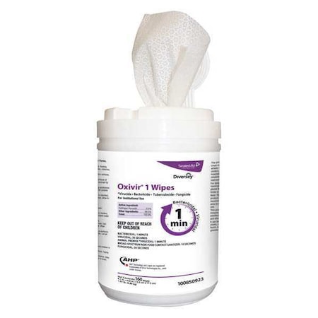 Diversey Disinfecting Scent Wipes 6" x 7", White, 12PK 100850923