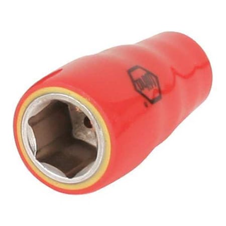 Wiha 1/4 in Drive, 7/16" Hex, SAE Socket 31343