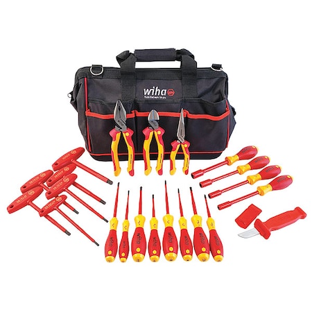 Wiha Insulated Tool Set, 22 Pieces, 1000VAC Max 32973