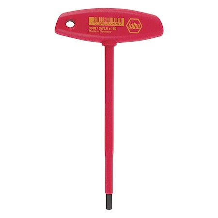 Wiha Metric Plain Hex Key Hex Key, 10 mm Tip Size, 150 mm Long, 150 mm Short 33449