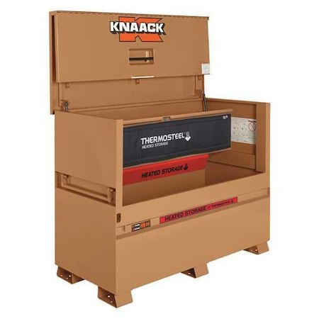 Knaack Piano-Style Jobsite Box, Tan, 60 in W x 30 in D x 49 in H 89-H