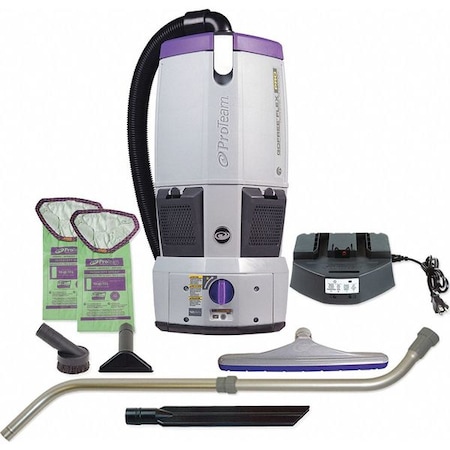 Proteam GoFree Flex Pro, 6 qt. Cordless Vacuum w/ Xover Multi-Surface Telescoping Wand Tool Kit 107507
